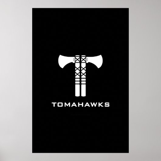 Tomahawksロゴポスター ポスター (正面)