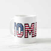 Tomasz Name Vorname USA styled Tasse Kaffeetasse コーヒーマグカップ (正面左)