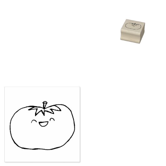 Tomate feliz ラバースタンプ (押印)