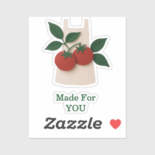 Tomato Apron Sticker — Made For You  シール (シート)