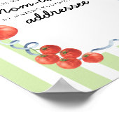 Tomato Baby shower Busy Mother ポスター (角)