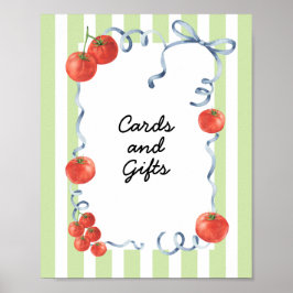 Tomato Baby shower Cards & Gifts ポスター