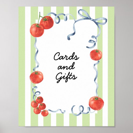 Tomato Baby shower Cards & Gifts ポスター (正面)
