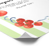 Tomato Baby shower Diaper raffle ポスター (角)