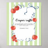 Tomato Baby shower Diaper raffle ポスター (正面)
