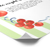 Tomato Baby shower Late night diapers ポスター (角)
