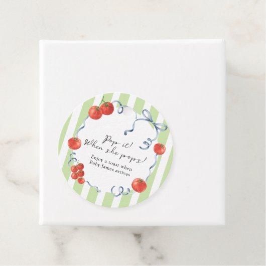 Tomato Baby Shower Pop it! When she pops フェイバータグ (インサイチュ)