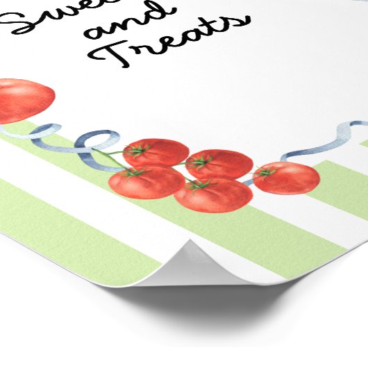 Tomato Baby shower Sweets & Treats ポスター (角)