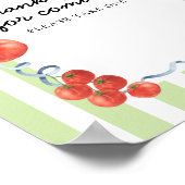 Tomato Baby shower Thank you for coming ポスター (角)