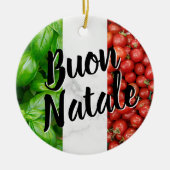 Tomato Basil Buon Natale セラミックオーナメント (正面)