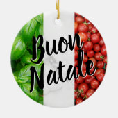 Tomato Basil Buon Natale セラミックオーナメント (裏面)