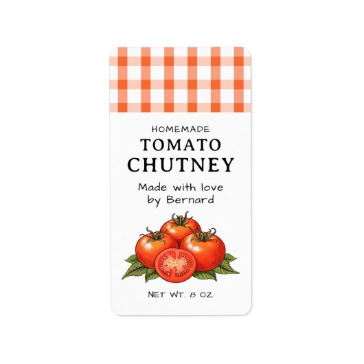 Tomato Chutney labels ラベル (正面)