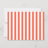Tomato Elegant Classic Hearts Striped Note Card ノートカード (裏面)