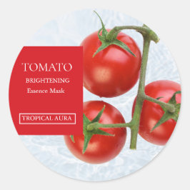 Tomato Facial Mask Label ラウンドシール