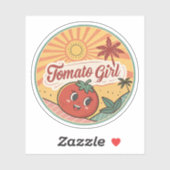 Tomato Girl Summer | Retro Fruit Summer Sticker シール (シート)