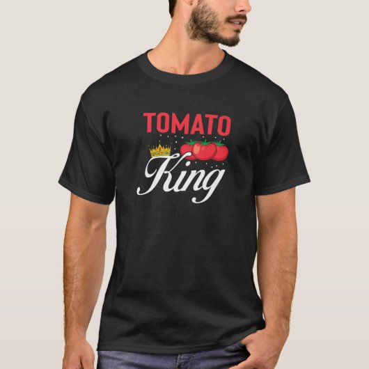 Tomato King Funny Vegan Tomatoes Lover Tシャツ (正面)