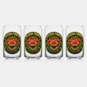 Tomato monstrous garden frosted glasses ガラス缶 (正面)