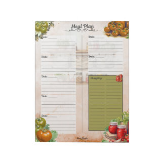 Tomato Paste Meal Planner ノートパッド