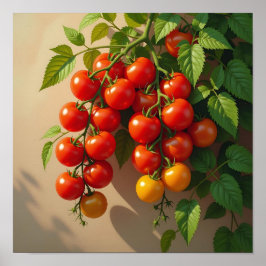 Tomato Plant Gardening Themed Summer Vibes ポスター