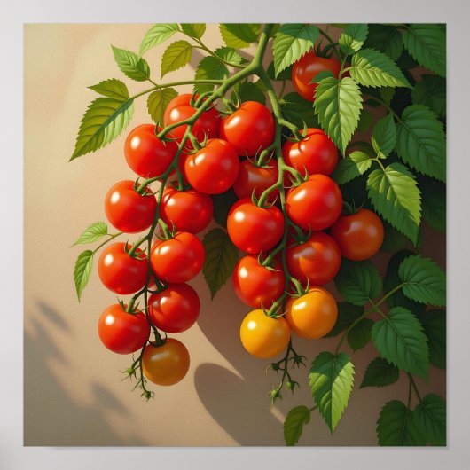Tomato Plant Gardening Themed Summer Vibes ポスター (正面)