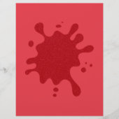 Tomato Red Customizable Splatter Flyer チラシ (正面)