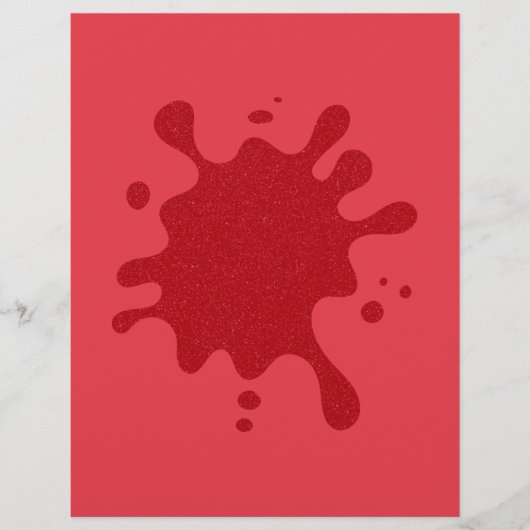 Tomato Red Customizable Splatter Flyer チラシ (正面)