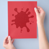 Tomato Red Customizable Splatter Flyer チラシ (手)