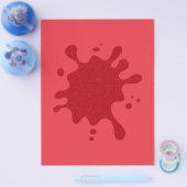 Tomato Red Customizable Splatter Flyer チラシ (シングル)