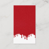 Tomato Red Drip on White Calling Card – Customize コーリングカード (正面)