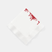 Tomato Red Drip Party Paper Napkin – Customizable 縁ありカクテルナプキン (角)