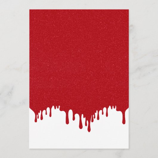 Tomato Red Drip Top Falt Menu Card – Customizable メニュー (正面)