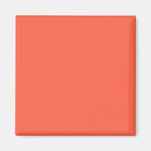 Tomato Red FF6347カラー(名前を追加するオプション付き) マグネット (正面)