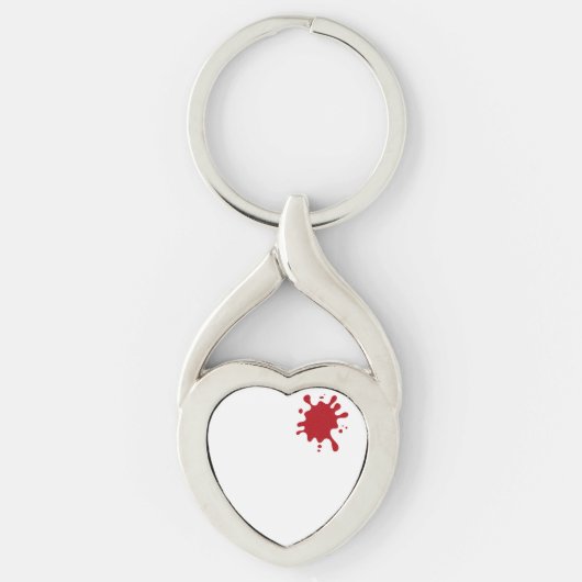 Tomato-Red Heart Keychain Gift – Customizable キーホルダー (正面)