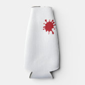 Tomato Red Splash 12-oz Bottle Cooler – Customize ボトルクーラー (正面)