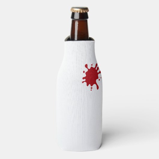 Tomato Red Splash 12-oz Bottle Cooler – Customize ボトルクーラー (ボトル正面)