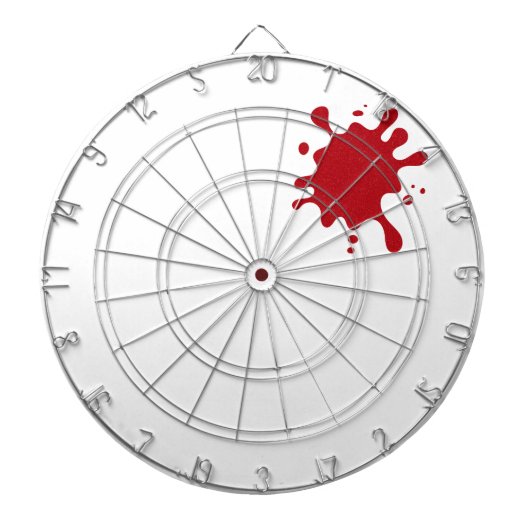 Tomato Red Splash Custom Dartboard ダーツボード (正面)