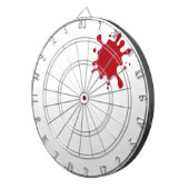 Tomato Red Splash Custom Dartboard ダーツボード (正面右)