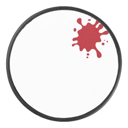 Tomato Red Splash Custom Hockey Puck アイスホッケーパック (正面)