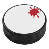 Tomato Red Splash Custom Hockey Puck アイスホッケーパック (3/4)