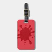 Tomato-Red Splash Luggage Tag – Customizable ラゲッジタグ (正面縦)