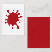 Tomato Red Splat Business Insert Card ノートカード (正面/裏面)