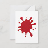 Tomato Red Splat Business Insert Card ノートカード (正面)