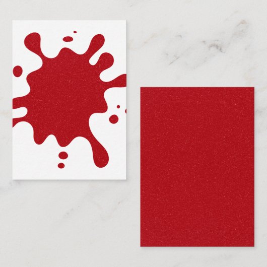 Tomato Red Splat Custom Mini Flat Note Card ノートカード (正面/裏面)