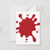Tomato Red Splat Custom Mini Flat Note Card ノートカード (正面)