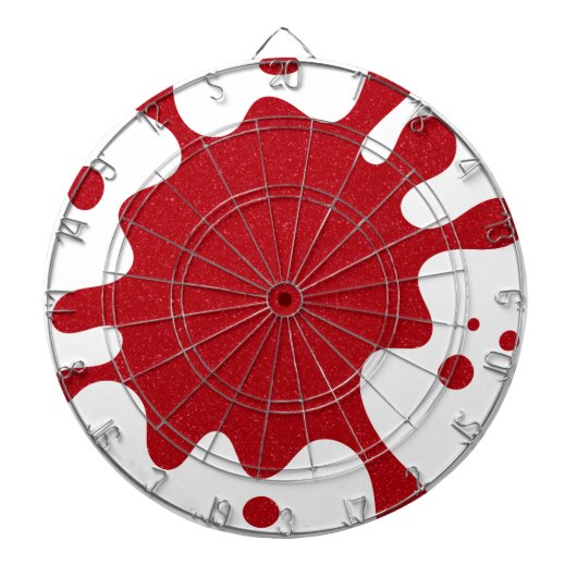 Tomato Red Splatter Dartboard – Customizable ダーツボード (正面)