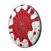 Tomato Red Splatter Dartboard – Customizable ダーツボード (正面右)
