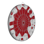 Tomato Red Splatter Dartboard – Customizable ダーツボード (正面左)