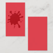 Tomato Red Splatter Mini Flat Card – Customizable ノートカード (正面/裏面)