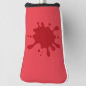 Tomato-Red Splatter Putter Head Cover – Customize ゴルフヘッドカバー (回転90)
