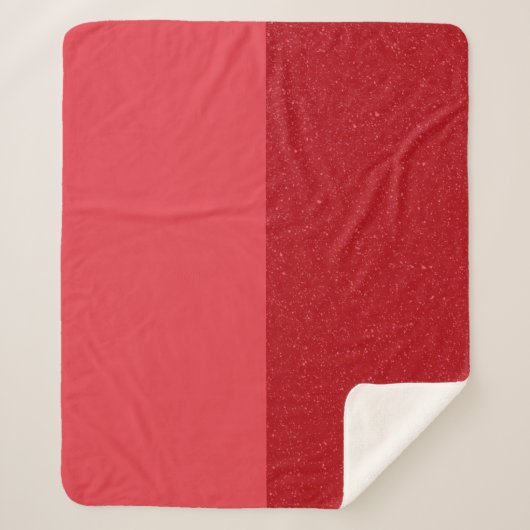 Tomato Red Split Sherpa Blanket – Customizable シェルパブランケット (正面)